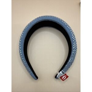 Claires Headband Blue‎ White Rhinestone Gems Hair Accessory Costume Cosplay